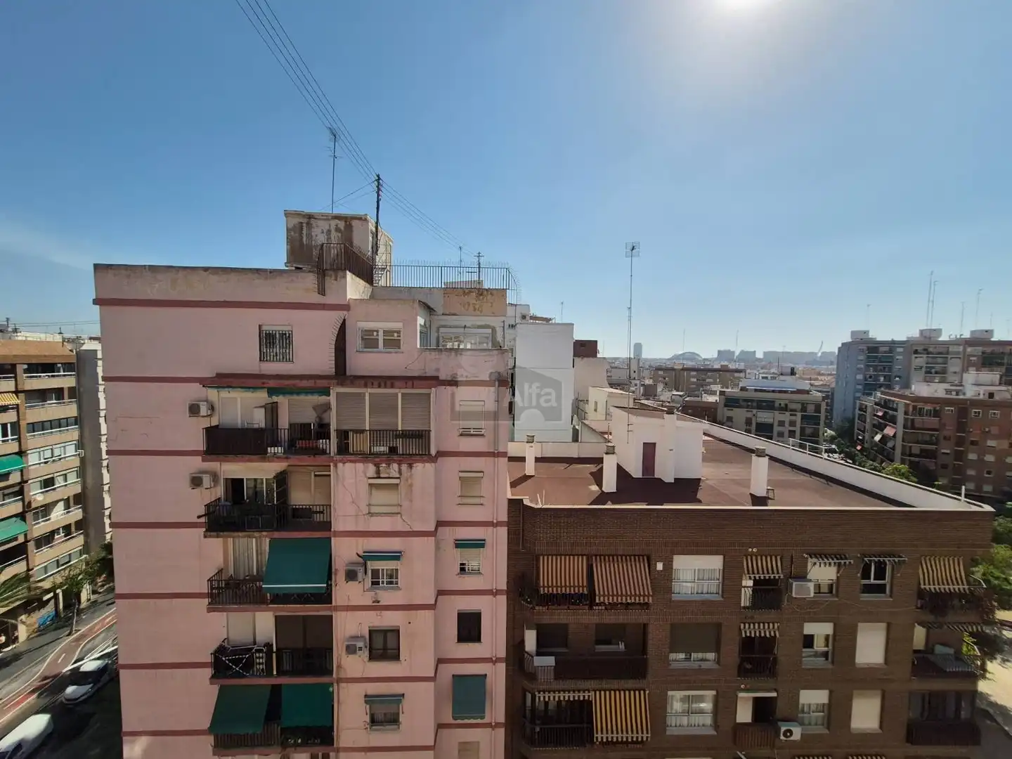 Exterior view of Attic for rent in Valencia  with Air Conditioner, Parquet flooring and Terrace