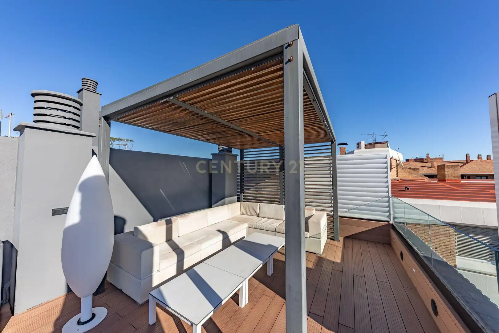 Terrace of Apartments for rent in Barcelona  with Air Conditioner, Swimming Pool and Oven