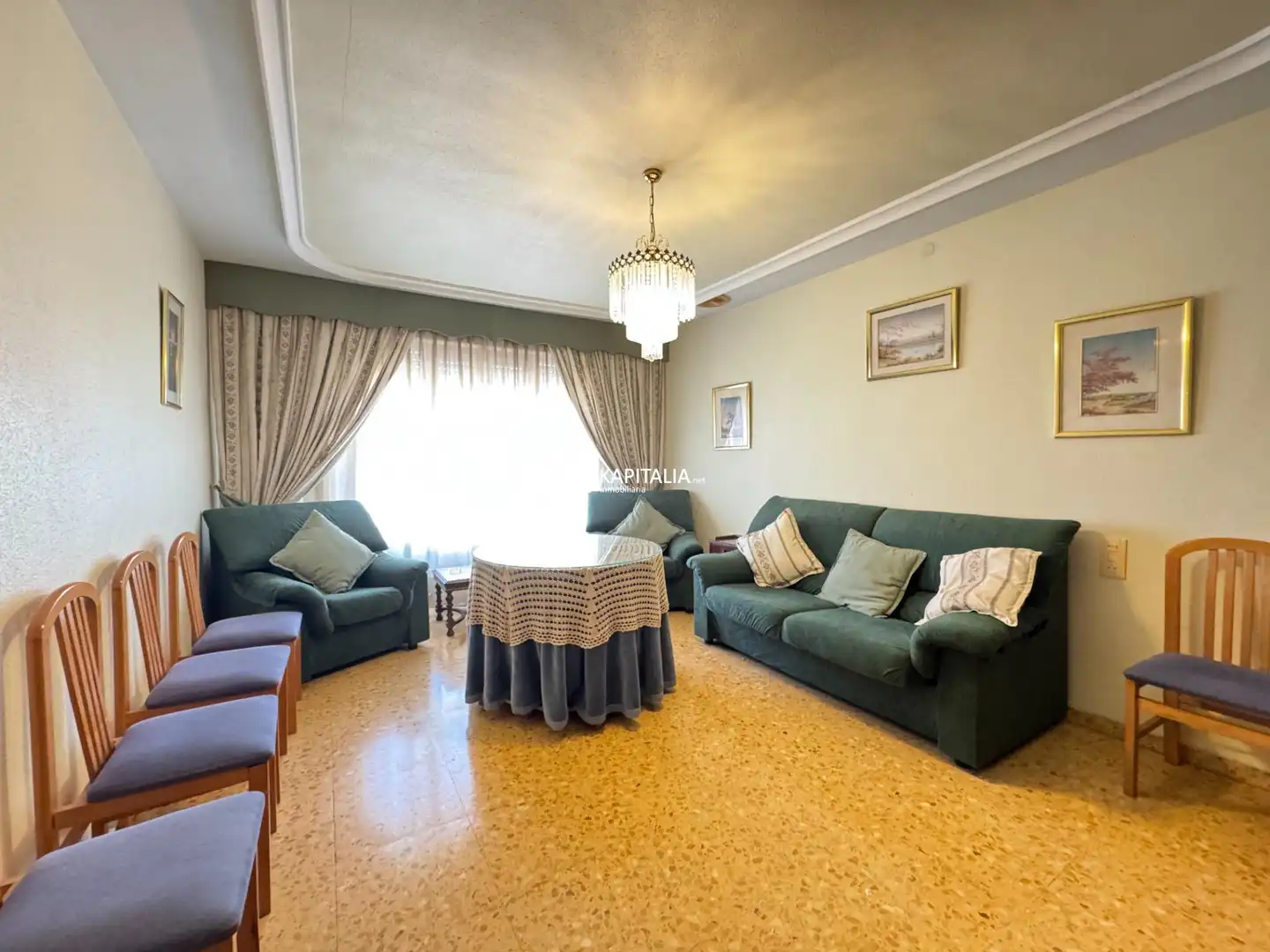 Sala d'estar de Pis en venda en Ontinyent amb Aire condicionat, Traster i Moblat