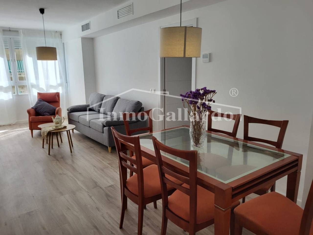 Sala de estar de Piso de alquiler en Málaga Capital con Aire acondicionado, Terraza y Amueblado