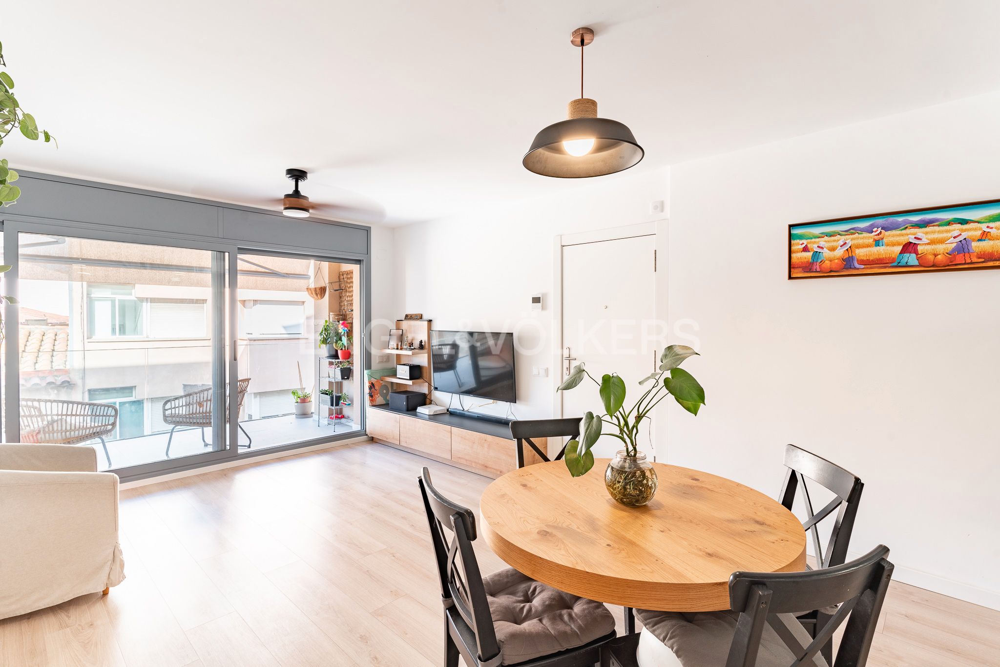 Sala d'estar de Apartament en venda en Mataró amb Aire condicionat, Calefacció i Parquet