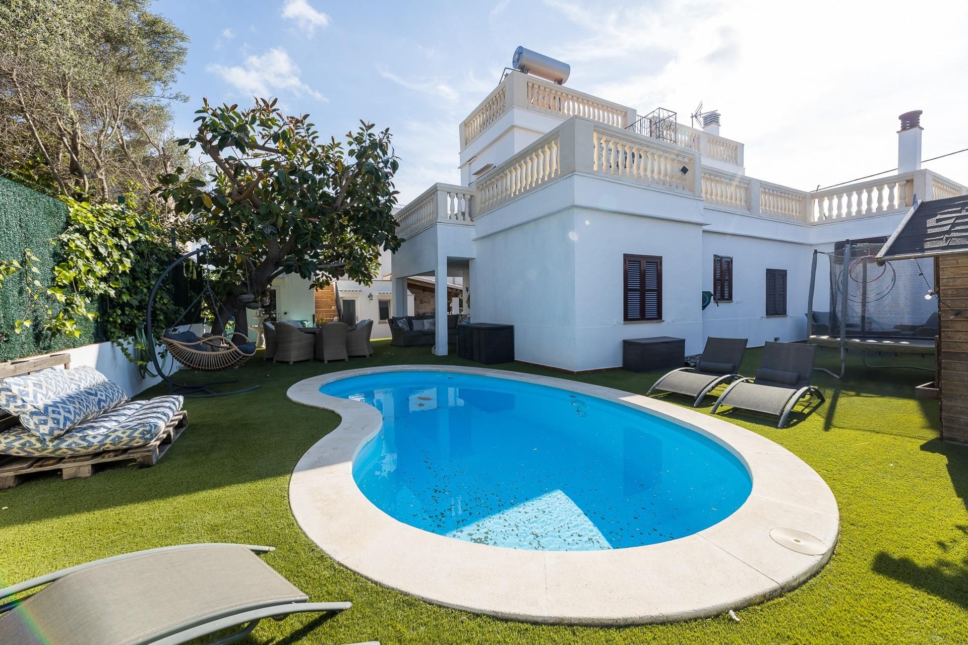 Piscina de Casa o xalet en venda en Campos amb Aire condicionat, Jardí privat i Parquet