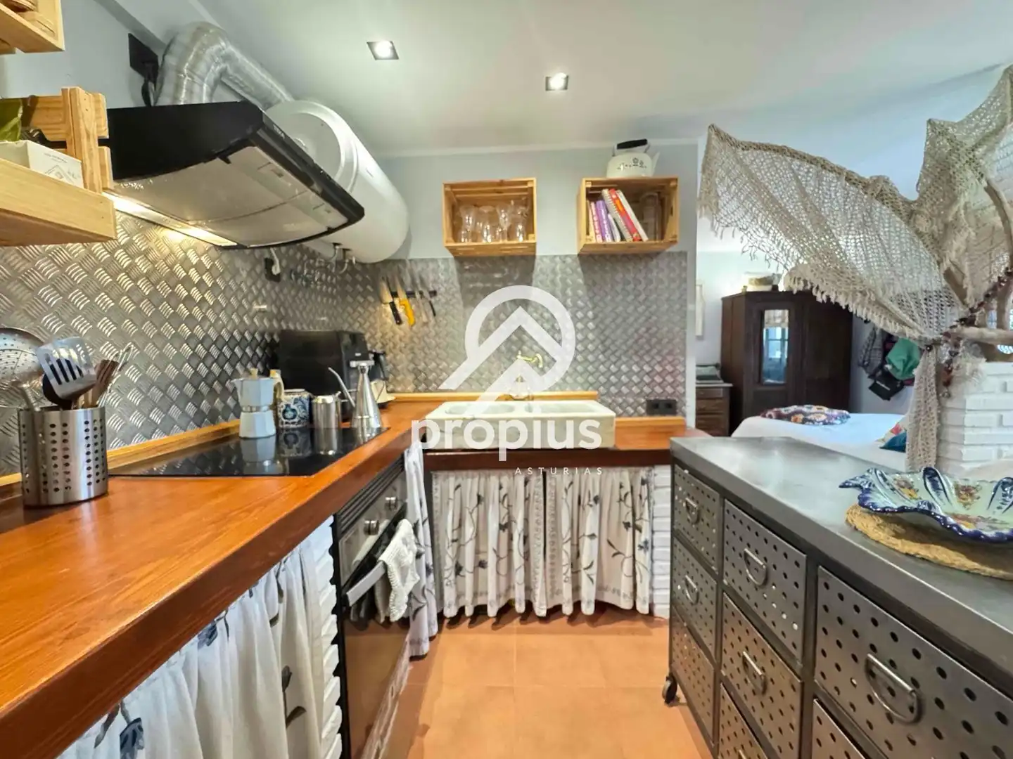 Cocina de Casa o chalet en venta en Ribadesella con Calefacción, Jardín privado y Terraza
