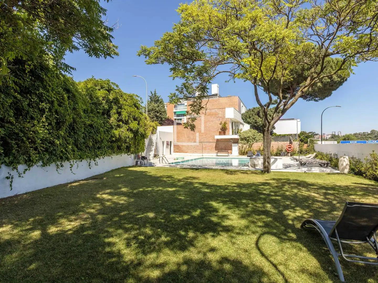 Garden of Flat for rent in Madrid  with Air Conditioner, Heating and Private garden