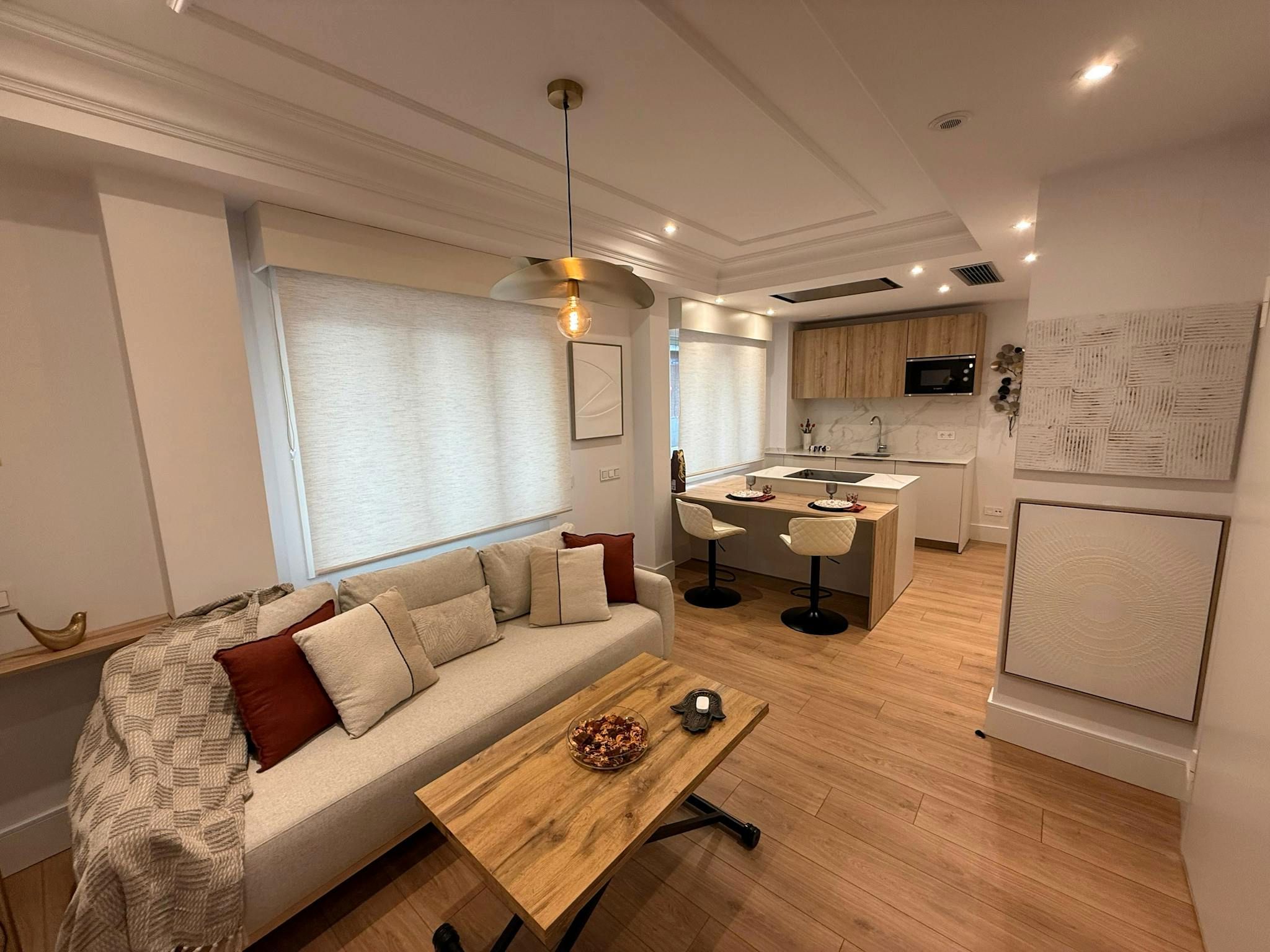 Living room of Flat to rent in  Madrid Capital  with Air Conditioner, Heating and Private garden