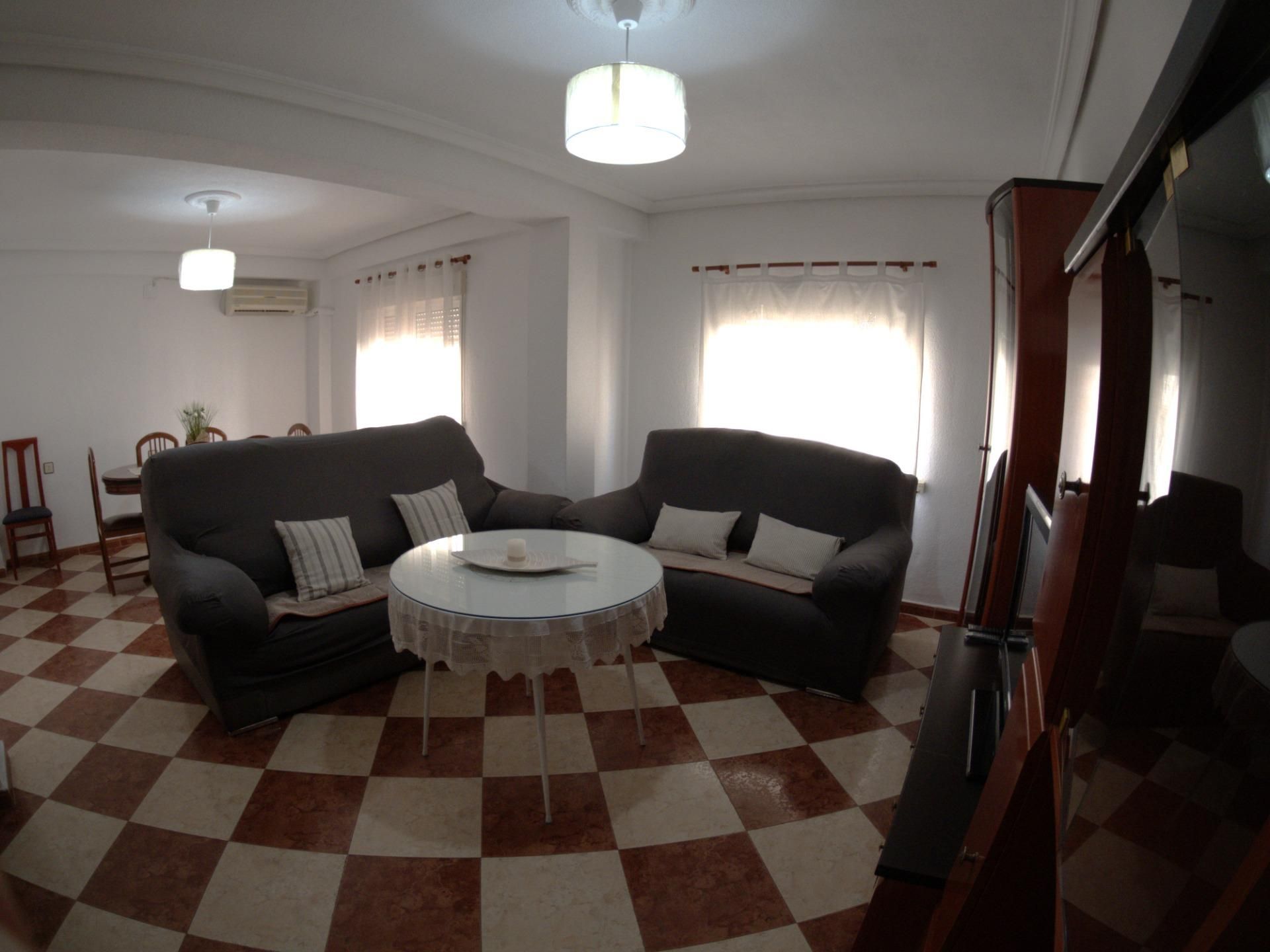 Sala d'estar de Pis de lloguer en Plasencia amb Aire condicionat i Terrassa