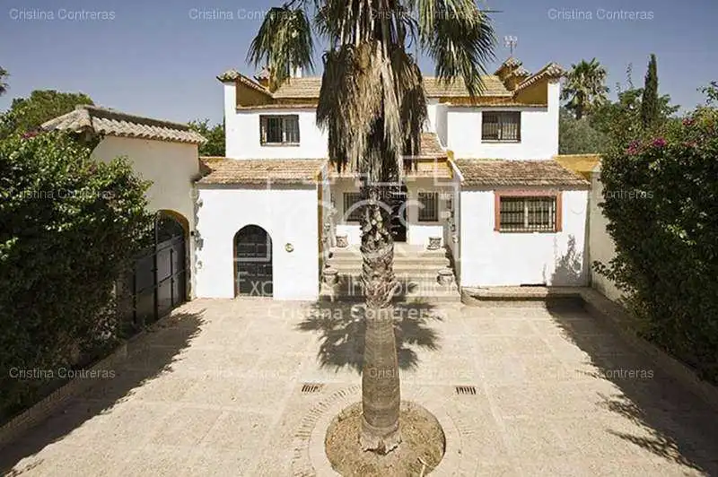 Vista exterior de Finca rústica en venta en Alcalá de Guadaira con Jardín privado y Piscina