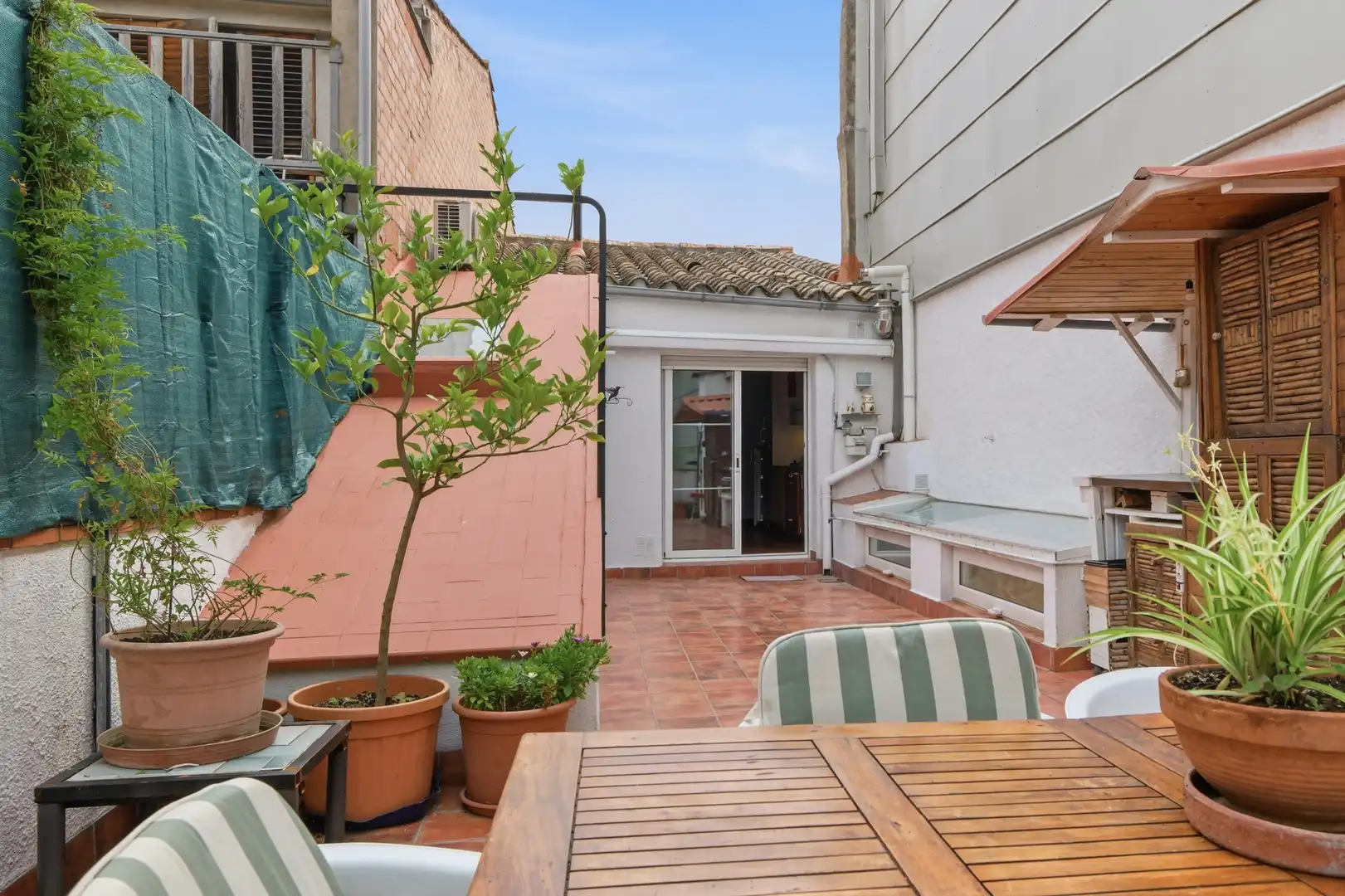 Terraza de Casa adosada en venta en Riudarenes con Aire acondicionado, Calefacción y Jardín privado