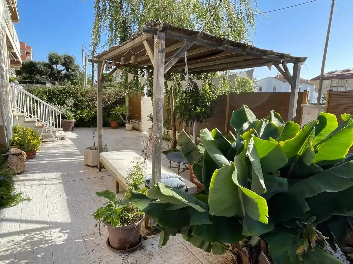 Terrace of Flat for sale in Vilanova i la Geltrú  with Air Conditioner, Swimming Pool and Balcony