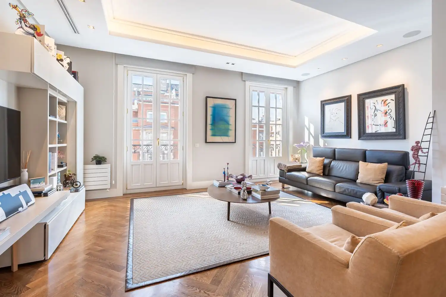 Sala de estar de Piso en venta en  Madrid Capital con Aire acondicionado, Calefacción y Amueblado