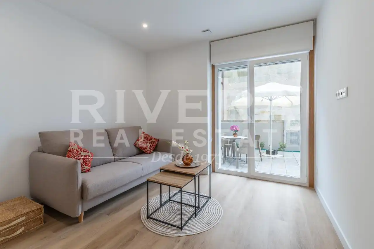 Sala de estar de Apartamento en venta en Sanxenxo con Aire acondicionado, Calefacción y Terraza