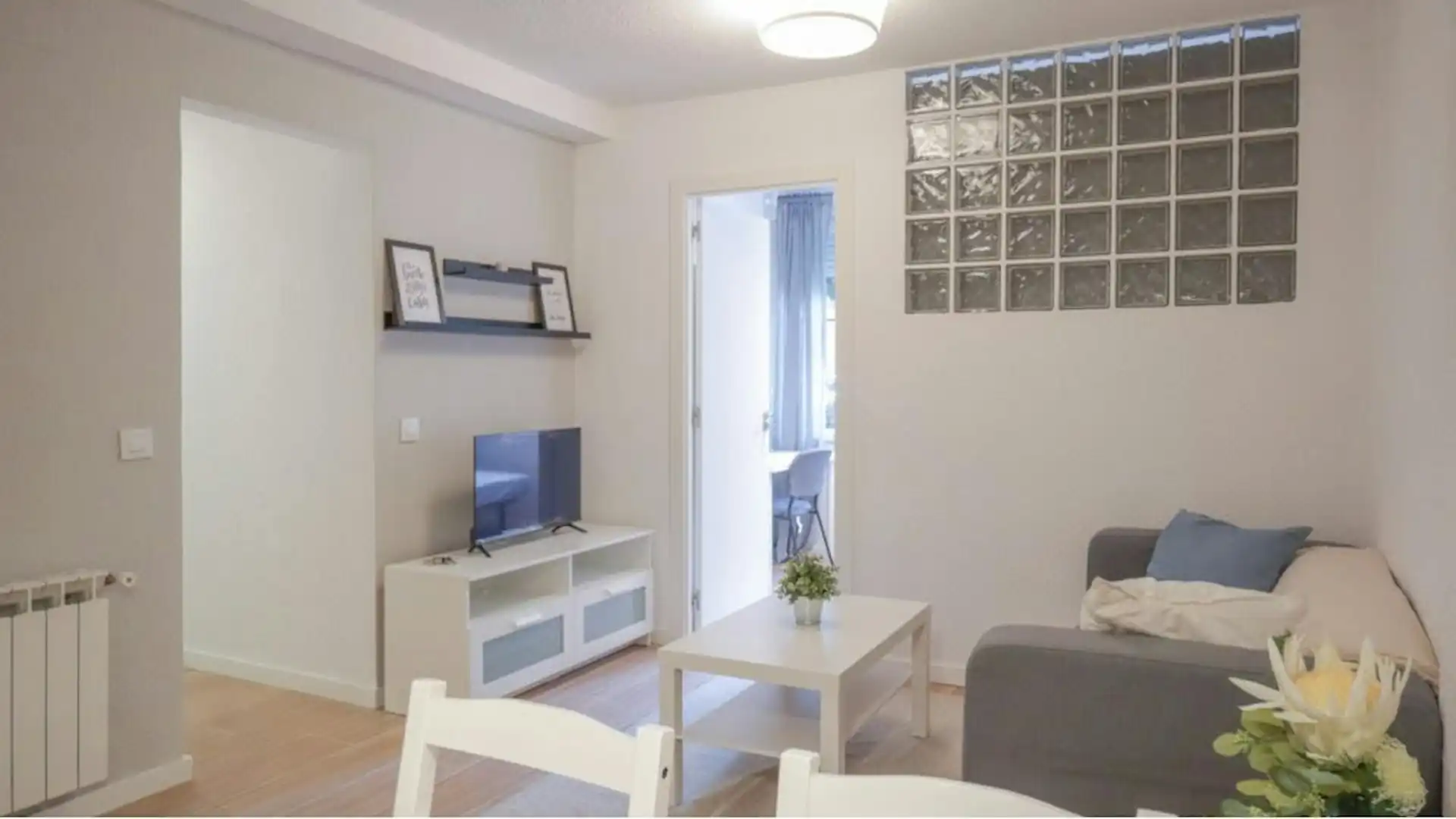 Wohnzimmer von Wohnung zur Miete in Madrid mit Heizung, Möbliert und Waschmaschine