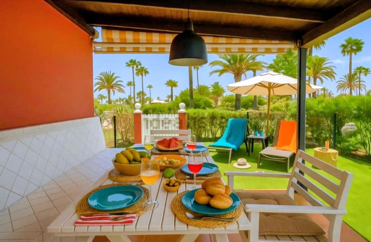 Garden of Houses for sale in San Bartolomé de Tirajana  with Air Conditioner, Private garden and Community pool