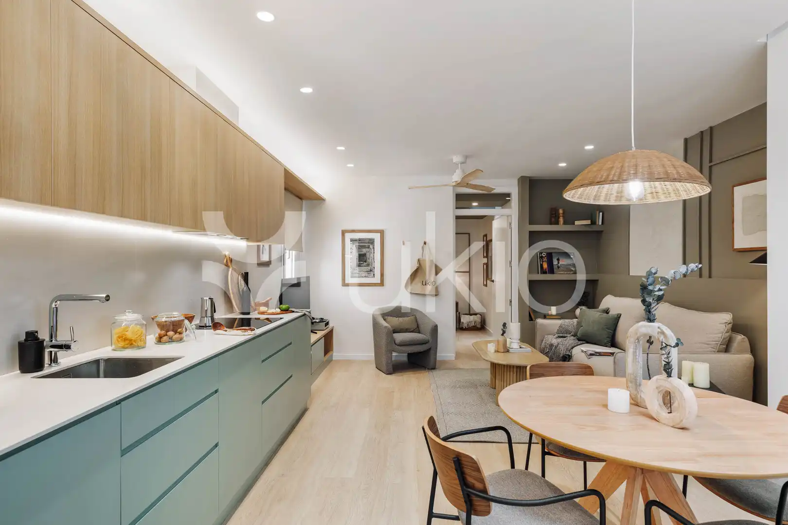 Kitchen of Apartments for rent in Barcelona  with Air Conditioner, Heating and Terrace