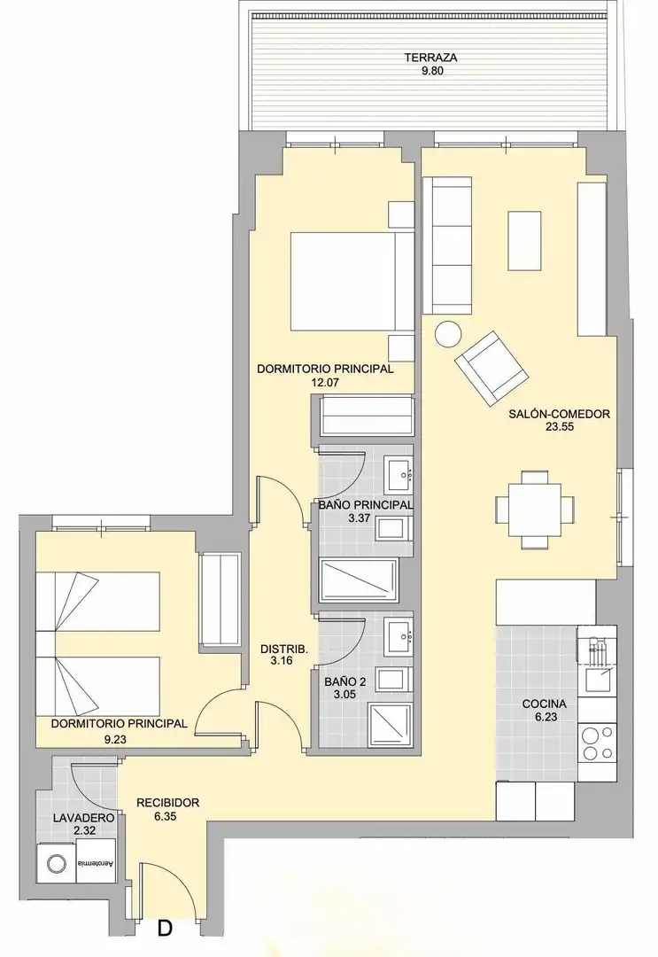 Appartement compact avec piscine à vendre à Bailén - Miraflores, imagen 13