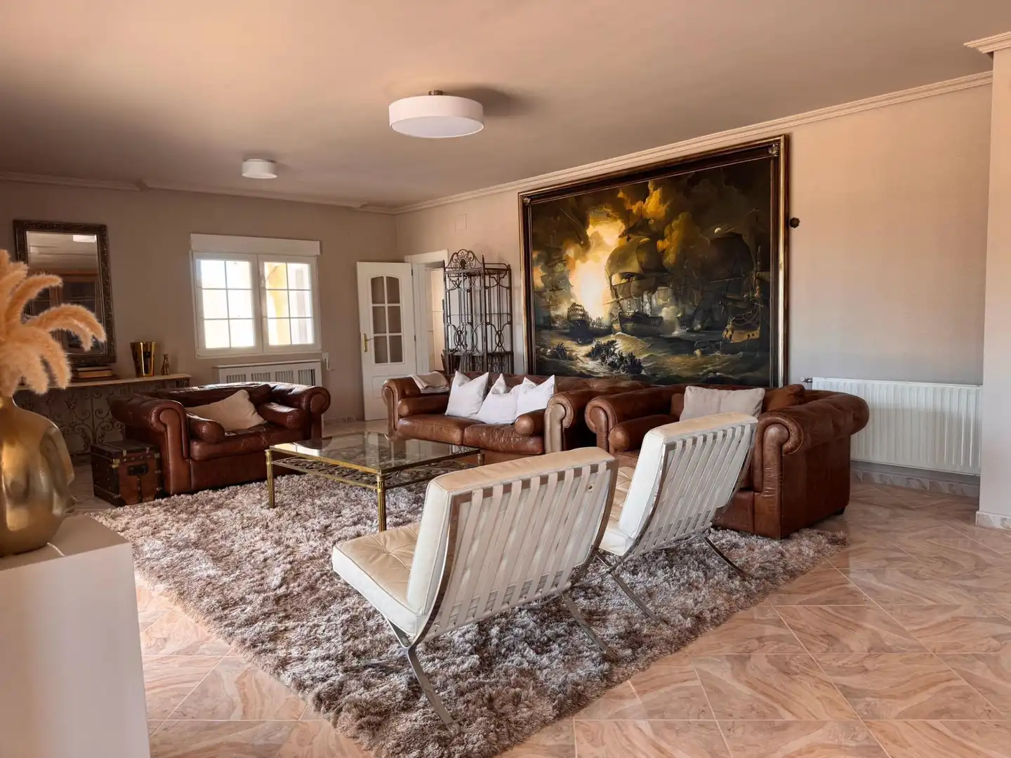 Sala de estar de Casa o chalet de alquiler en La Nucia con Aire acondicionado, Jardín privado y Piscina