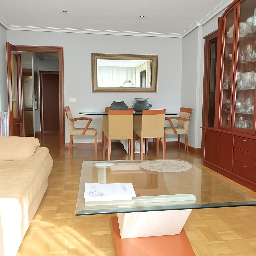 Dining room of Flat for sale in  Madrid Capital  with Air Conditioner, Heating and Parquet flooring