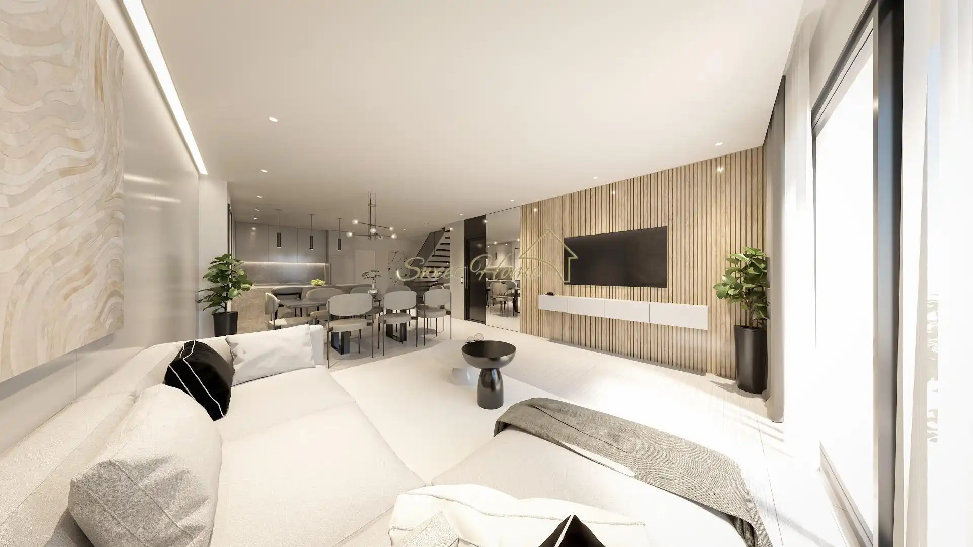 Living room of Houses for sale in El Masnou  with Air Conditioner, Private garden and Terrace
