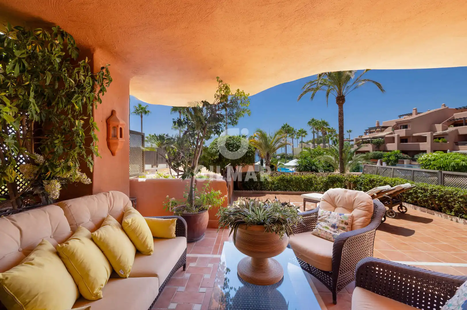 Terraza de Planta baja en venta en Estepona con Calefacción, Jardín privado y Trastero