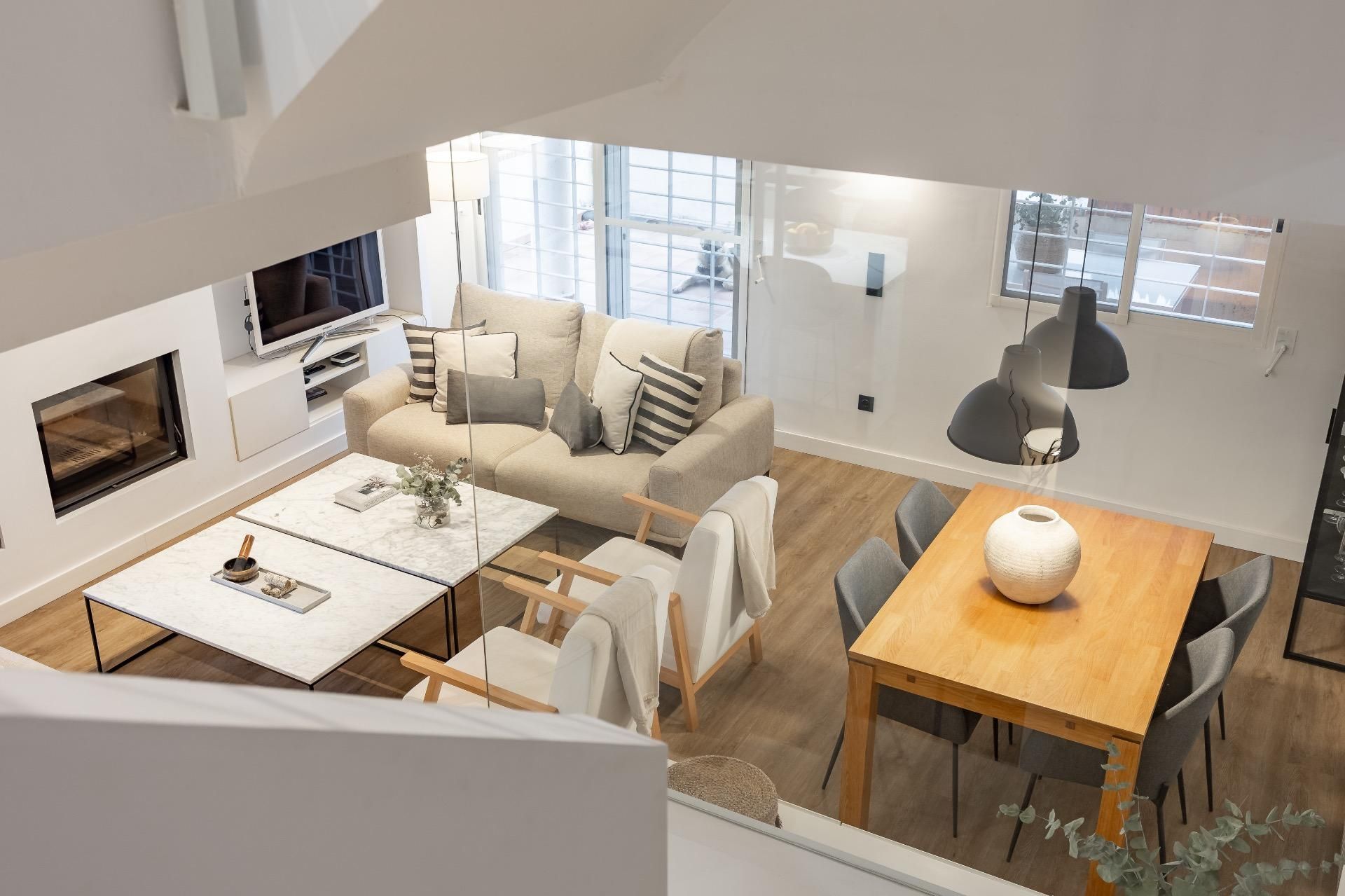 Sala de estar de Casa adosada en venta en Rocafort con Aire acondicionado, Jardín privado y Terraza