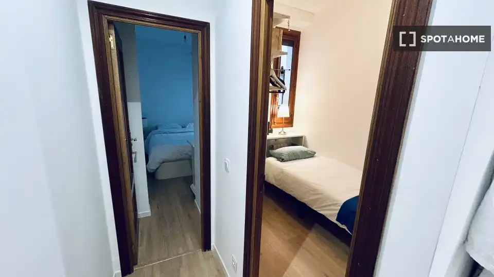 Dormitori de Apartament per a compartir en Madrid amb Aire condicionat, Calefacció i Terrassa