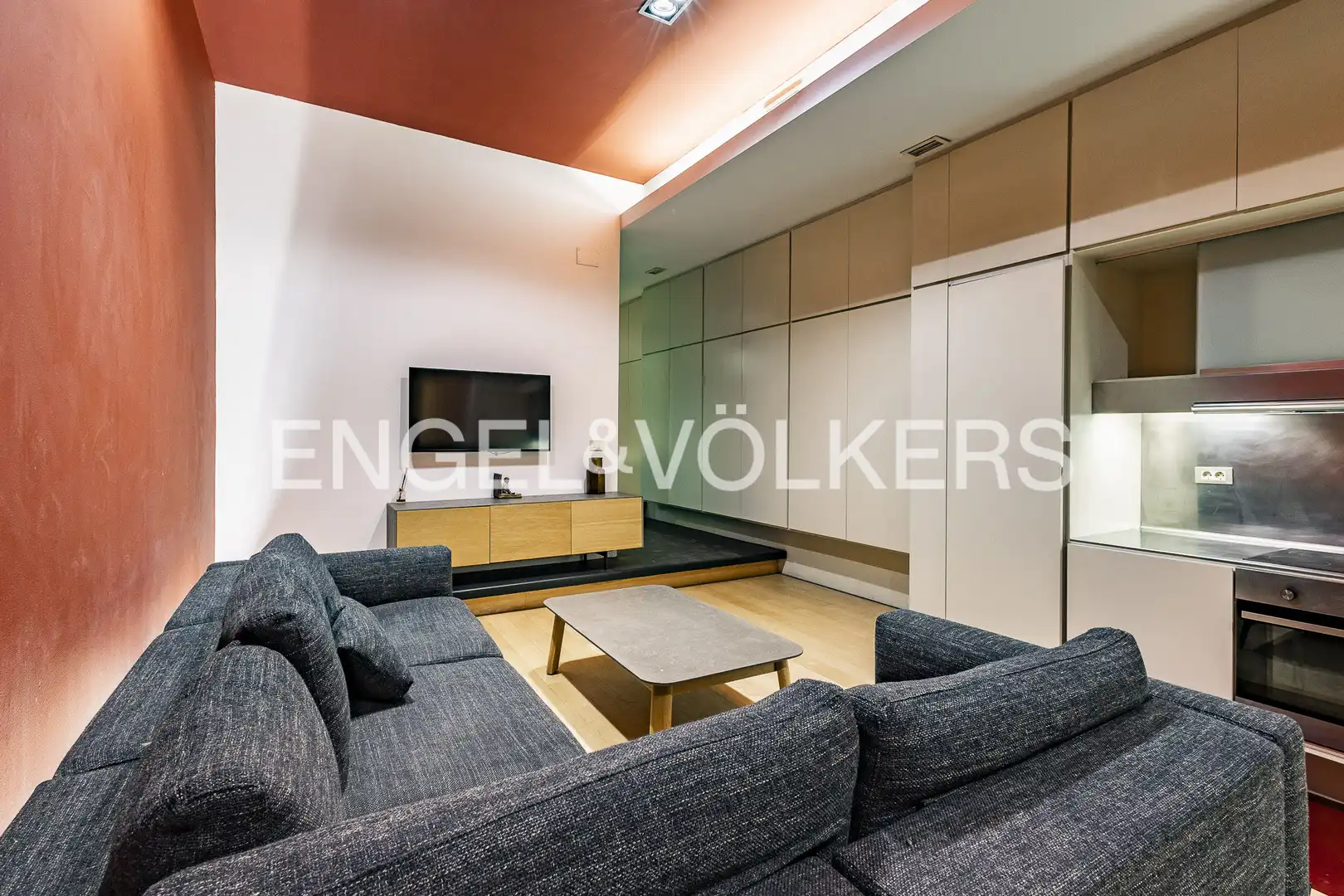 Sala d'estar de Planta baixa de lloguer en Barcelona amb Aire condicionat, Calefacció i Parquet