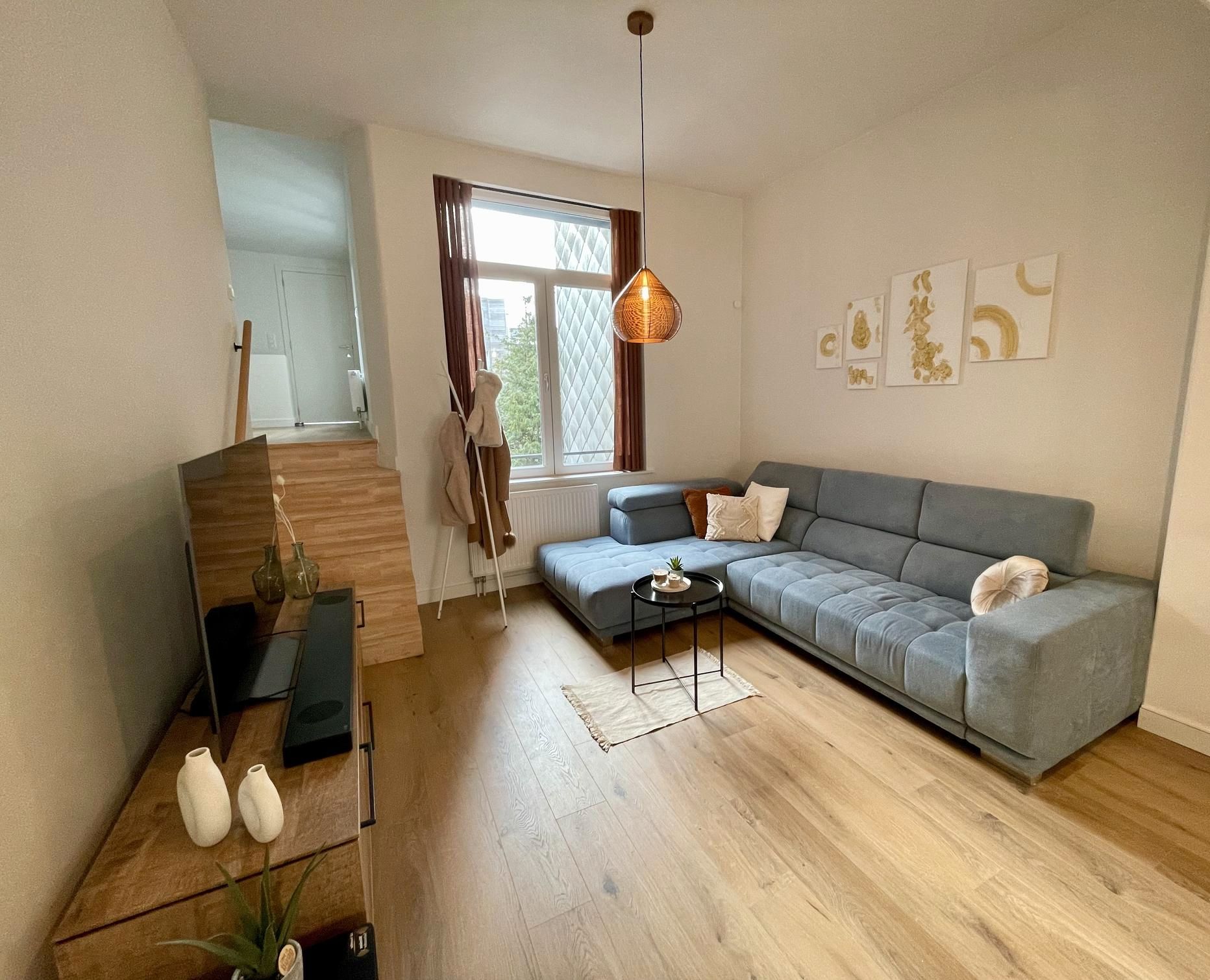 Sala d'estar de Estudi de lloguer en A Coruña Capital  amb Moblat i Es permeten mascotes