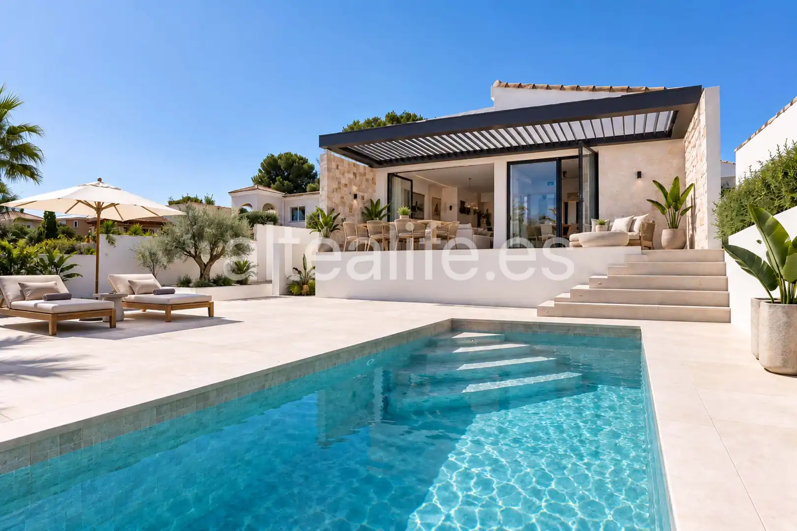 Vista exterior de Casa o chalet en venta en La Nucia con Aire acondicionado, Calefacción y Jardín privado