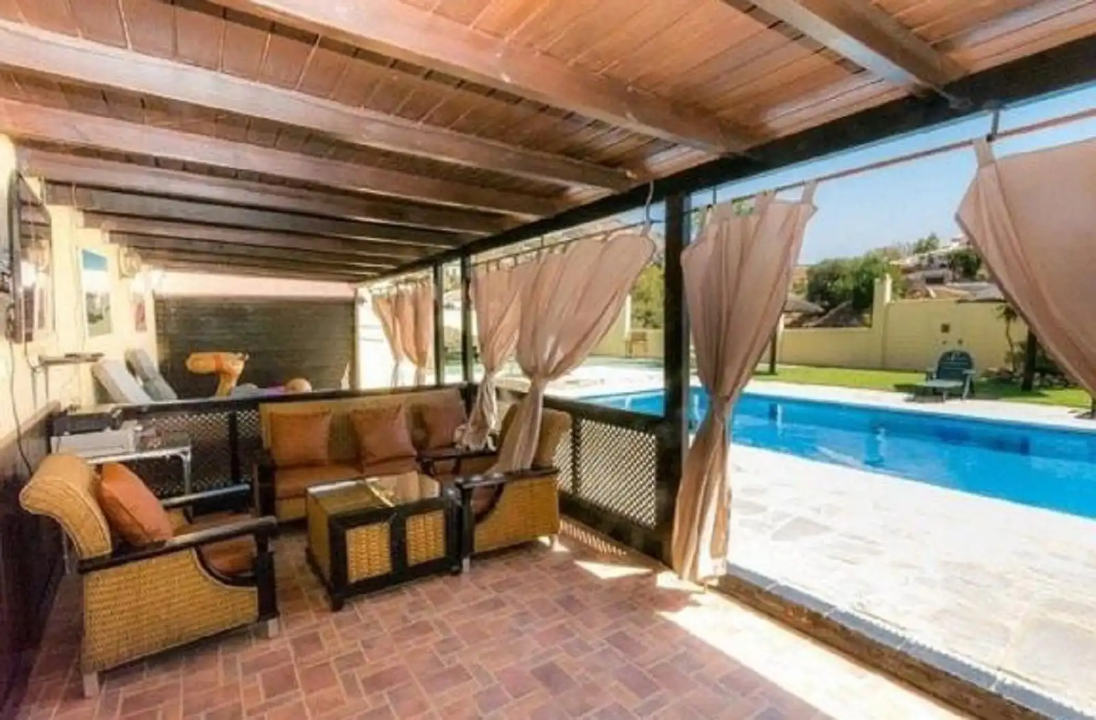 Terraza de Finca rústica en venta en Mijas con Piscina