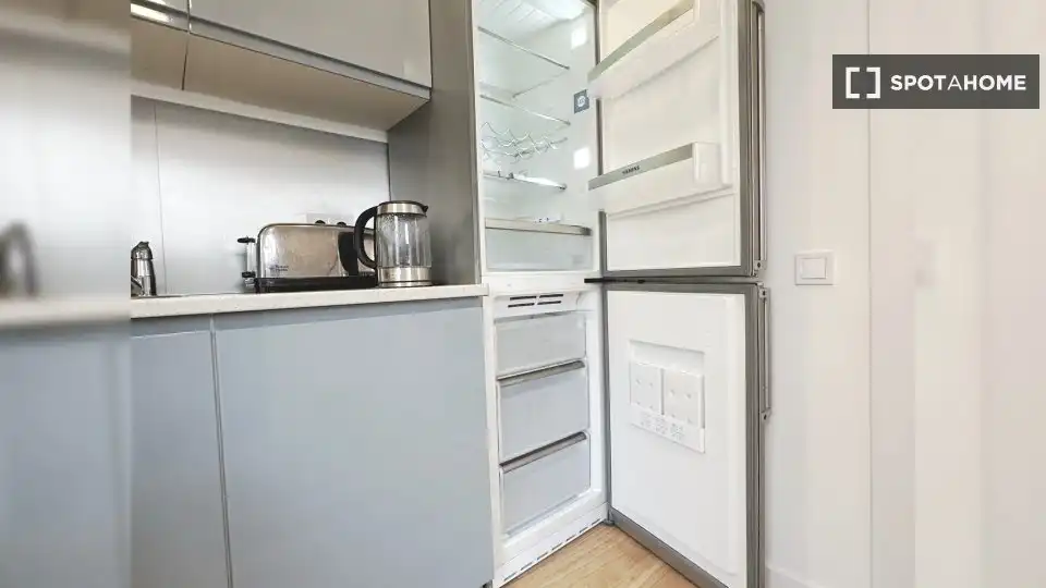 Cocina de Piso de alquiler en Barcelona con Aire acondicionado, Calefacción y Amueblado