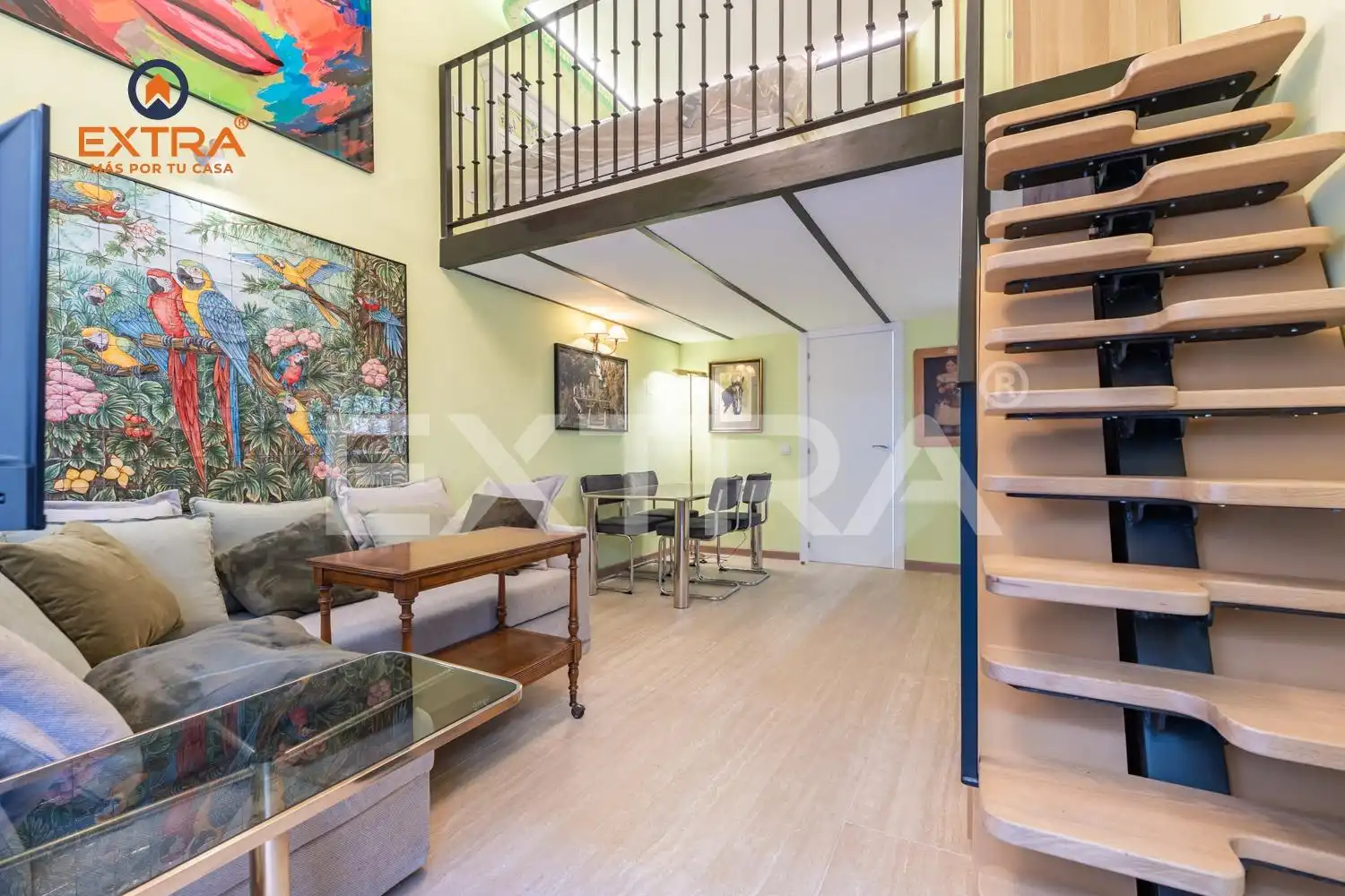 Sala d'estar de Planta baixa de lloguer en  Madrid Capital amb Moblat