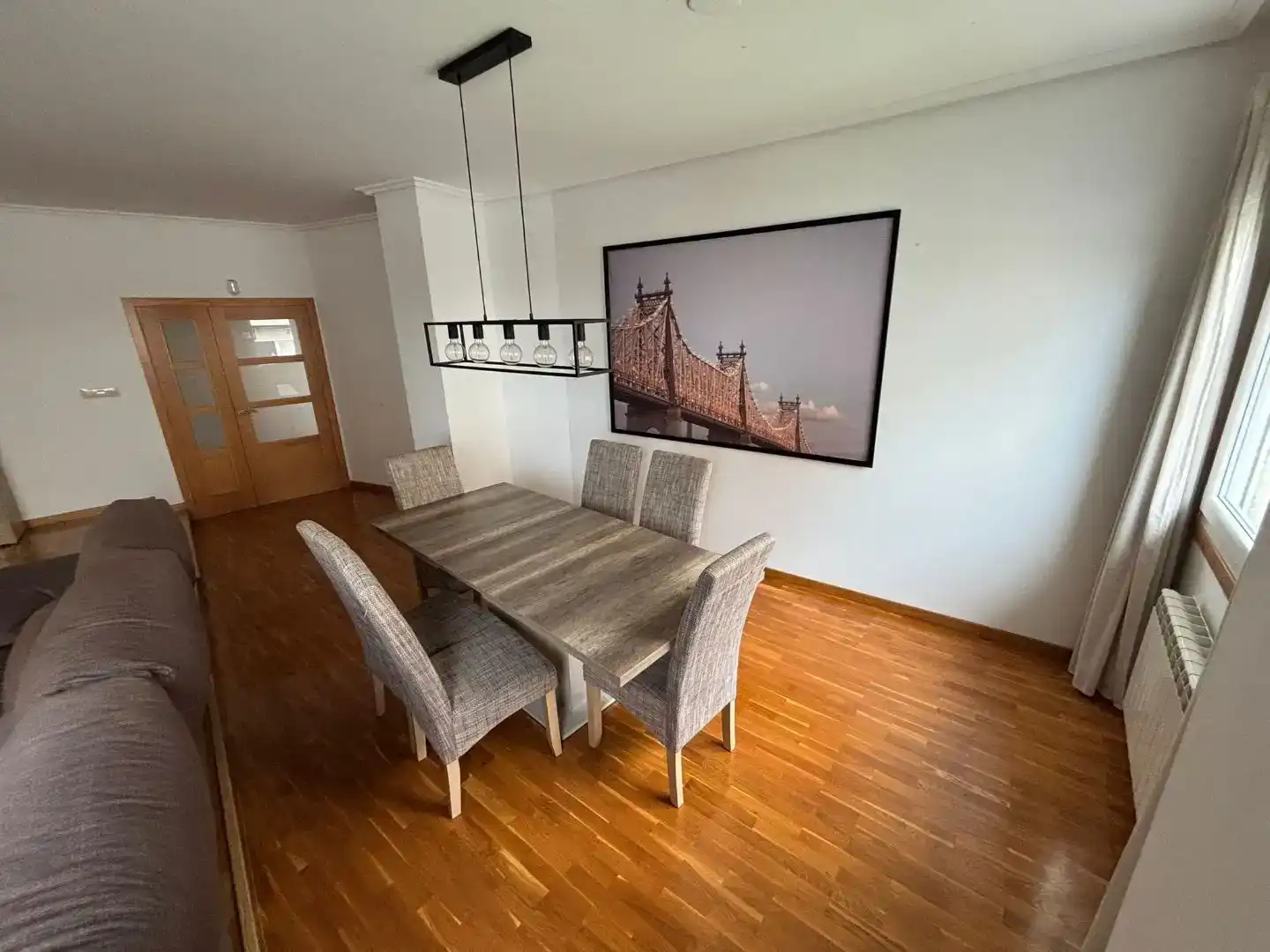 Dining room of Flat for rent in Arteixo  with Private garden, Parquet flooring and Storage room