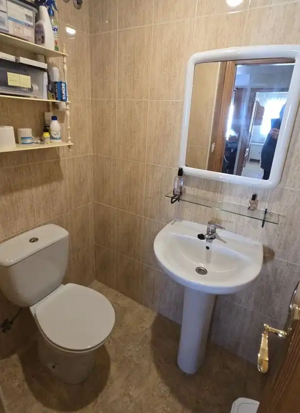 Badezimmer von Wohnung zur Miete in Piles mit Klimaanlage, Terrasse und Möbliert