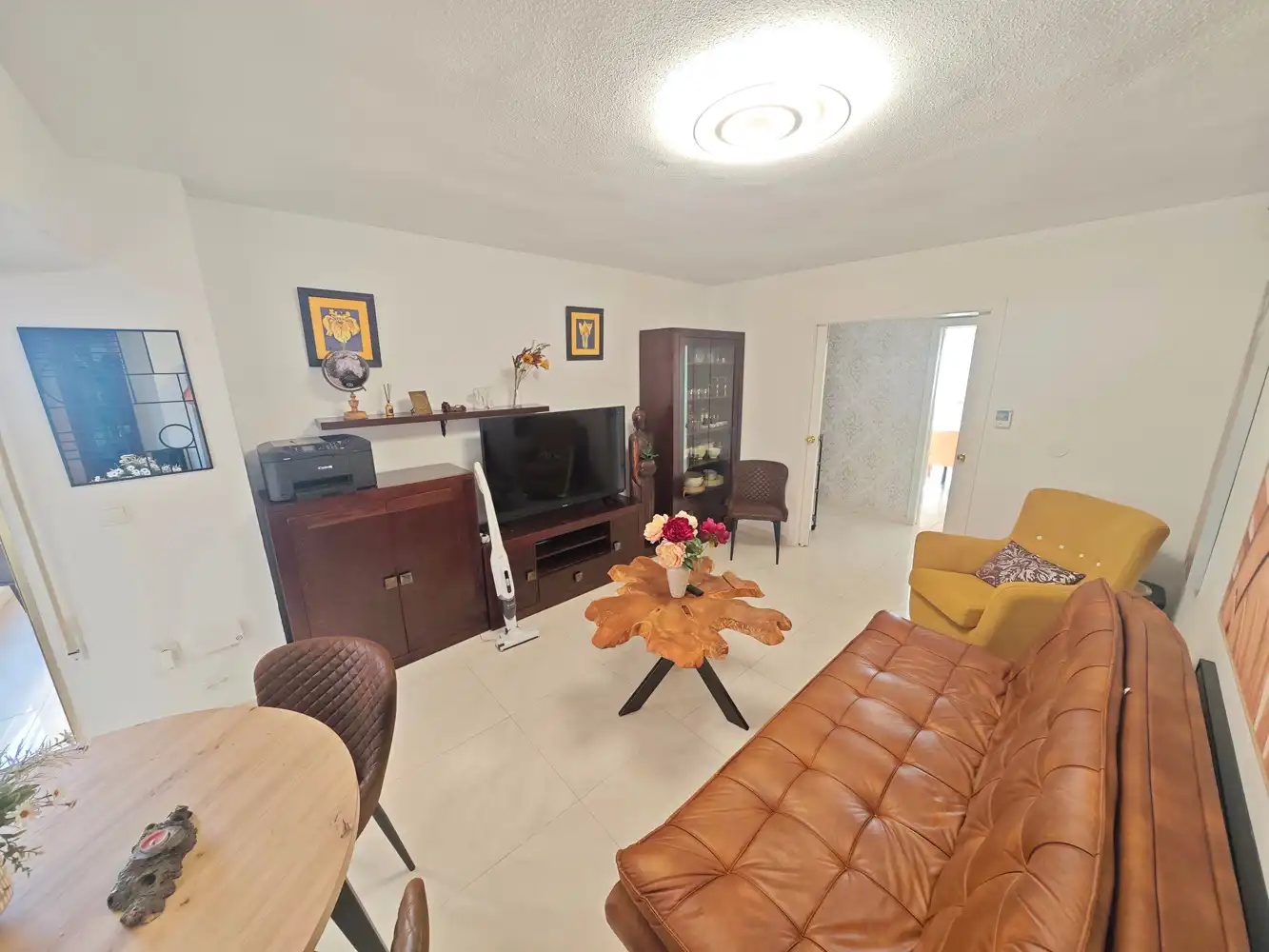 Sala de estar de Piso en venta en Calpe / Calp con Aire acondicionado, Terraza y Amueblado