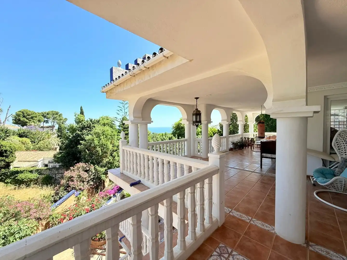 Terrassa de Casa o xalet en venda en Benalmádena amb Aire condicionat, Jardí privat i Terrassa