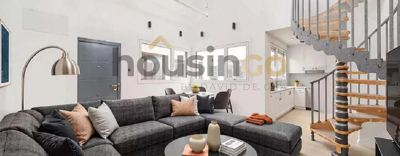Living room of Flat for sale in  Madrid Capital  with Air Conditioner, Oven and Washing machine