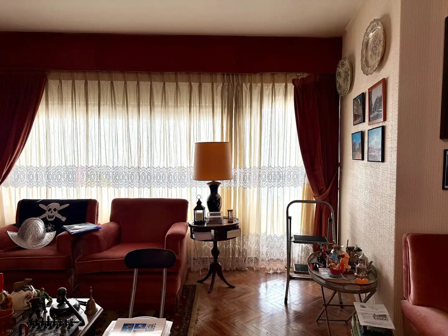 Sala d'estar de Pis en venda en A Coruña Capital  amb Calefacció, Terrassa i Moblat