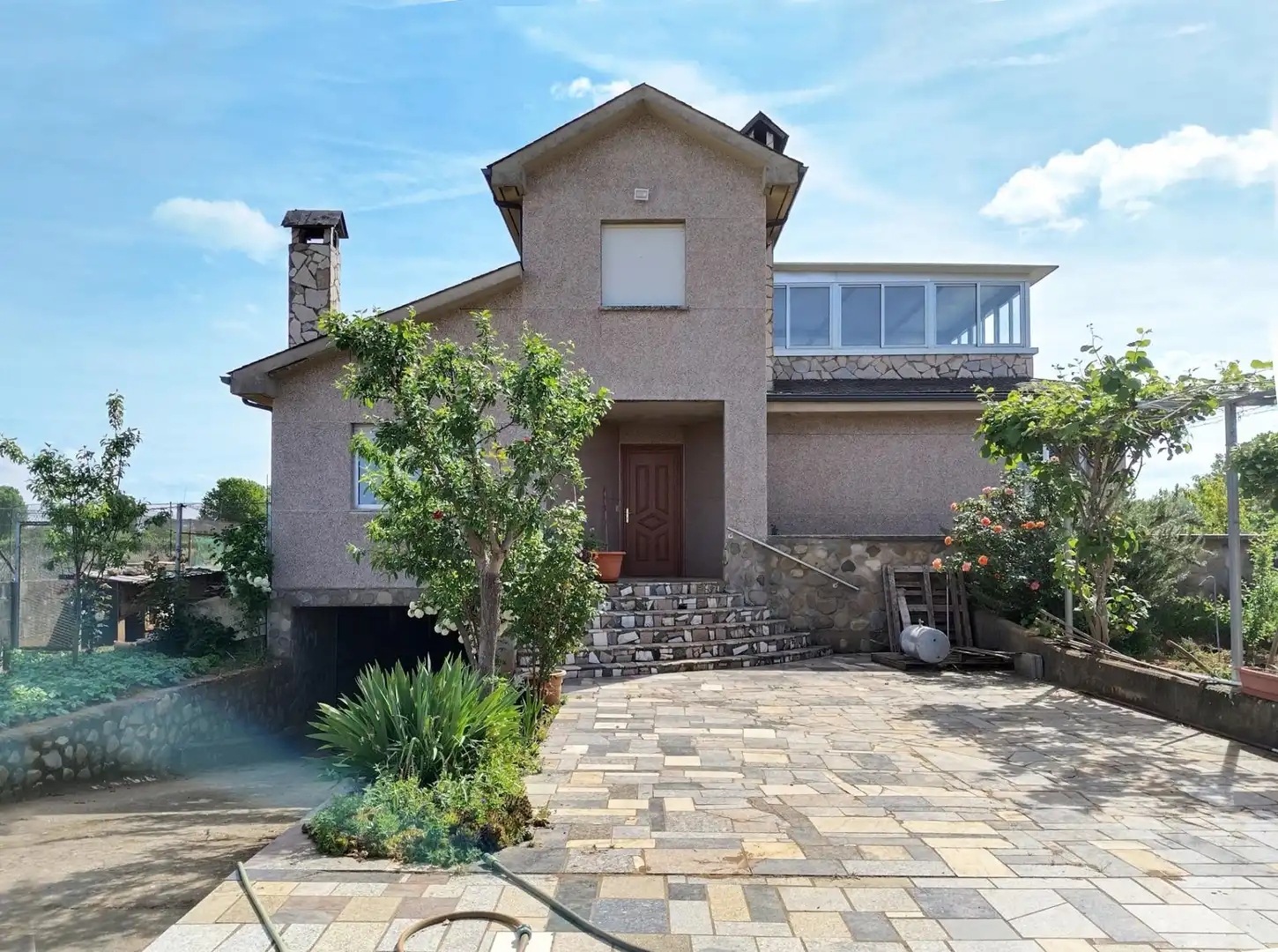 Vista exterior de Casa o chalet en venta en Camponaraya con Calefacción, Jardín privado y Terraza