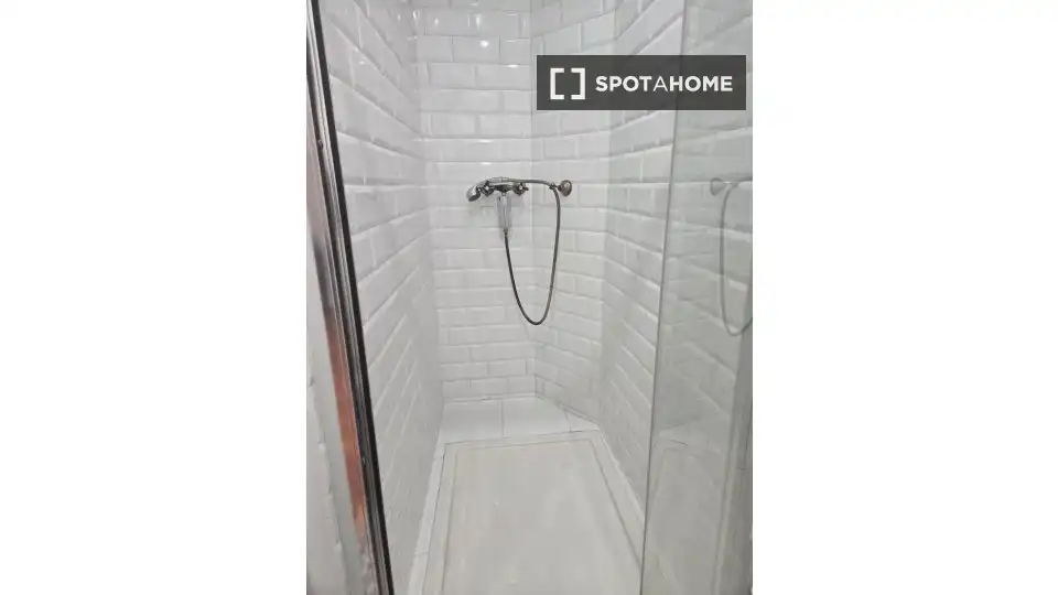 Bany de Apartament per a compartir en Barcelona amb Aire condicionat, Terrassa i Moblat