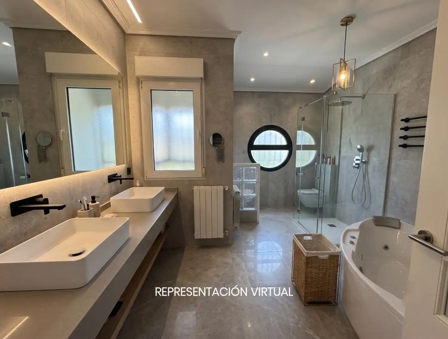 Bathroom of Detached homes for sale in Galapagar  with Air Conditioner, Heating and Private garden