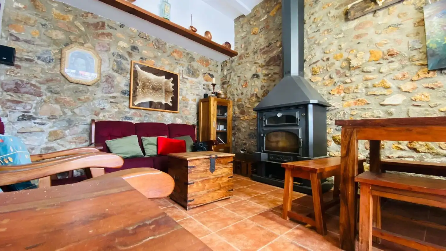 Wohnzimmer von Country house zum Verkauf in Alcudia de Veo mit Klimaanlage und Abstellraum