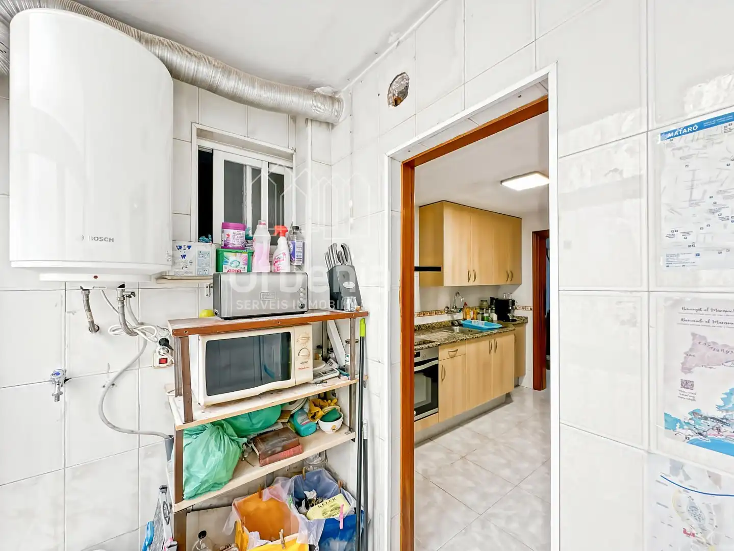 Kitchen of Flat for sale in Mataró  with Terrace and Furnished