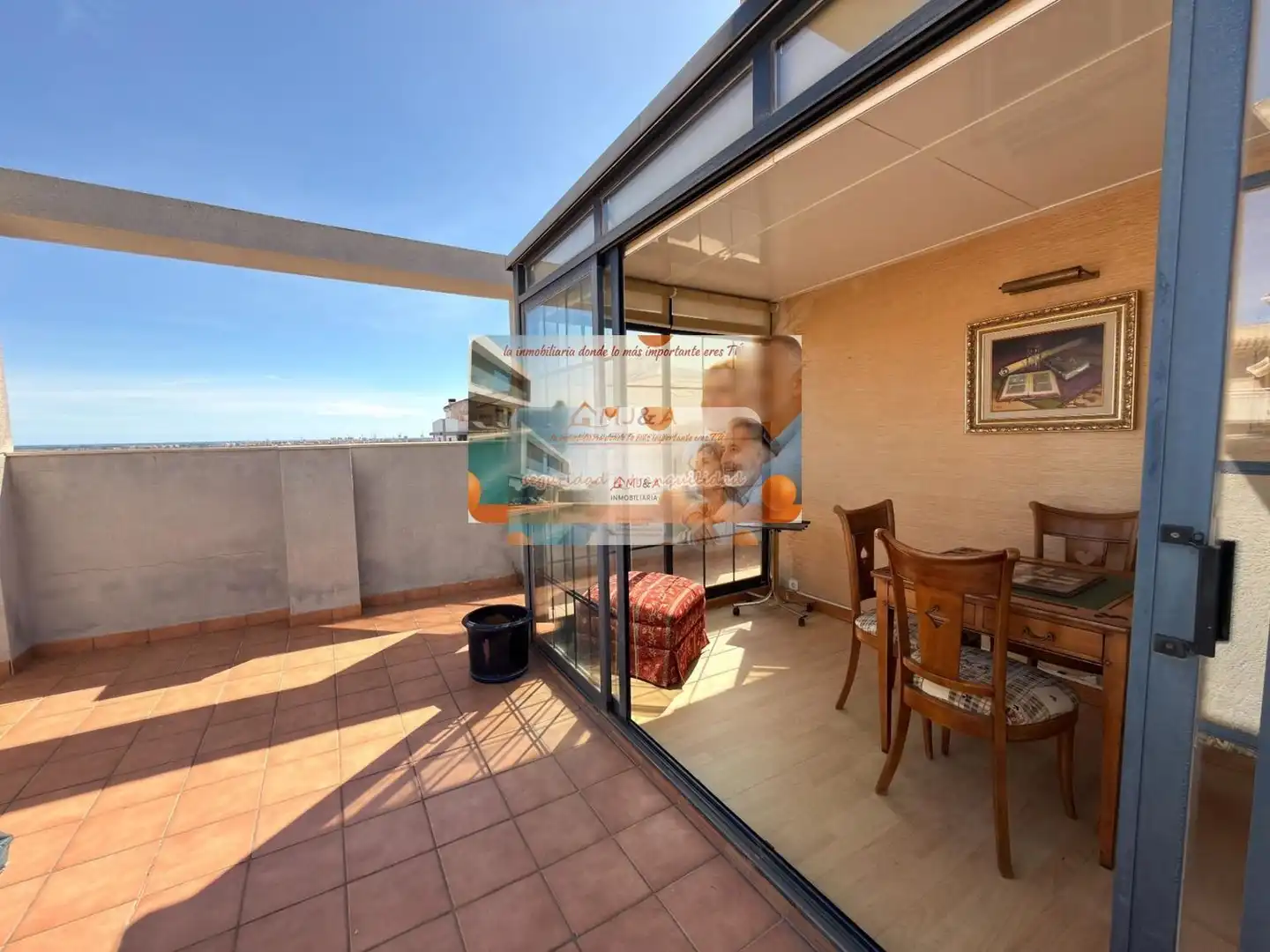 Terraza de Dúplex en venta en Castellón de la Plana / Castelló de la Plana con Calefacción, Parquet y Terraza