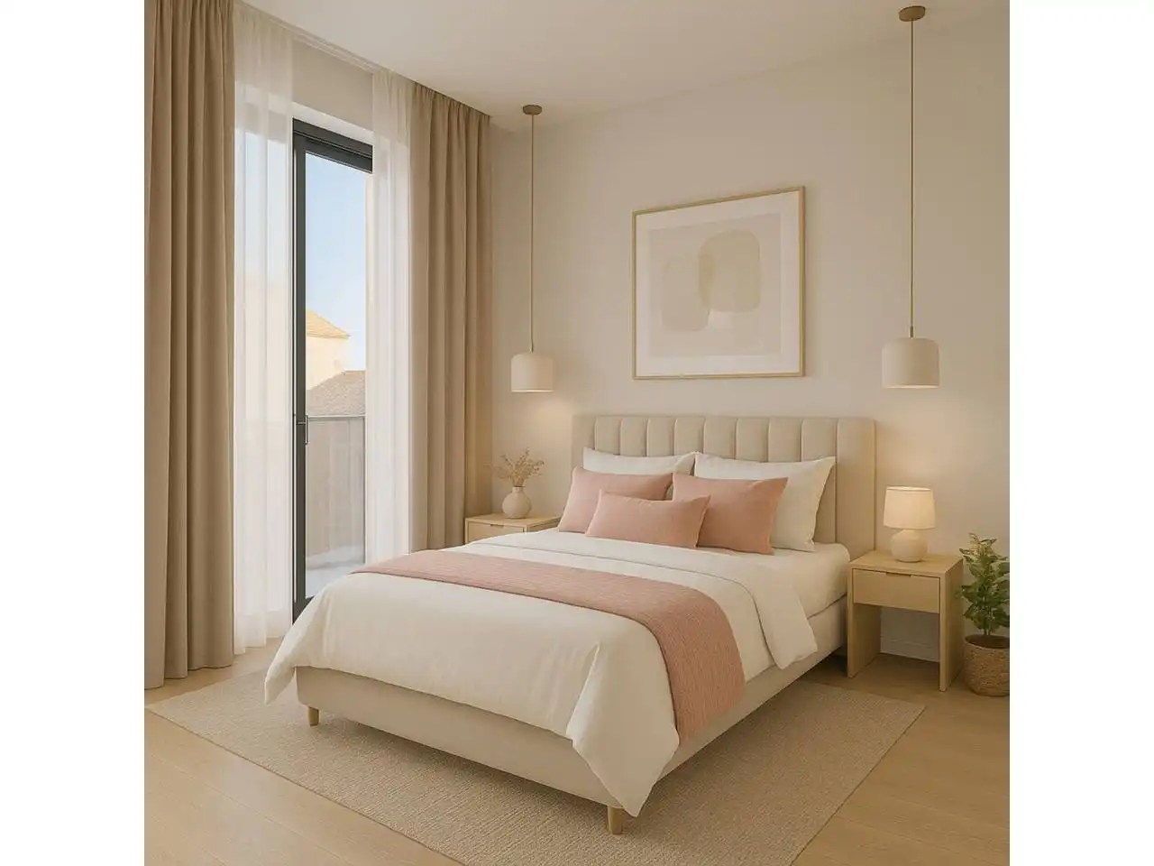 Schlafzimmer von Wohnung zum Verkauf in Granollers mit Klimaanlage, Heizung und Parkett