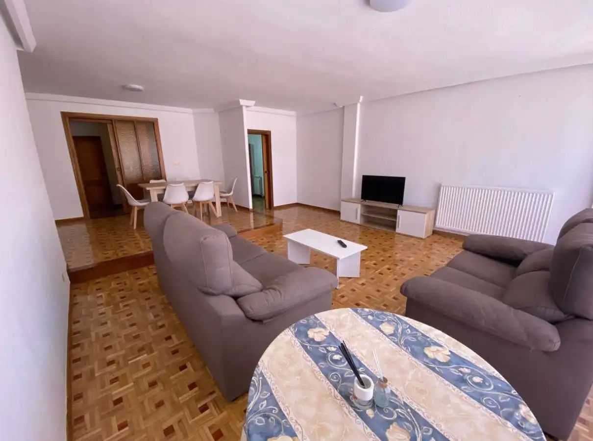 Sala de estar de Piso de alquiler en Palencia con Calefacción, Parquet y Amueblado
