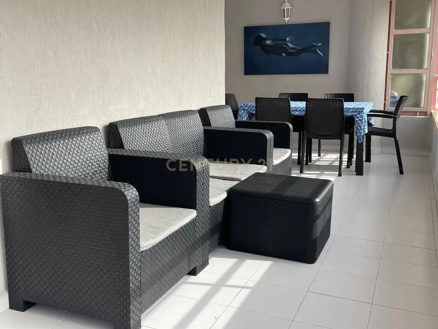 Terrassa de Apartament de lloguer en Calpe / Calp amb Aire condicionat, Forn i Rentadora