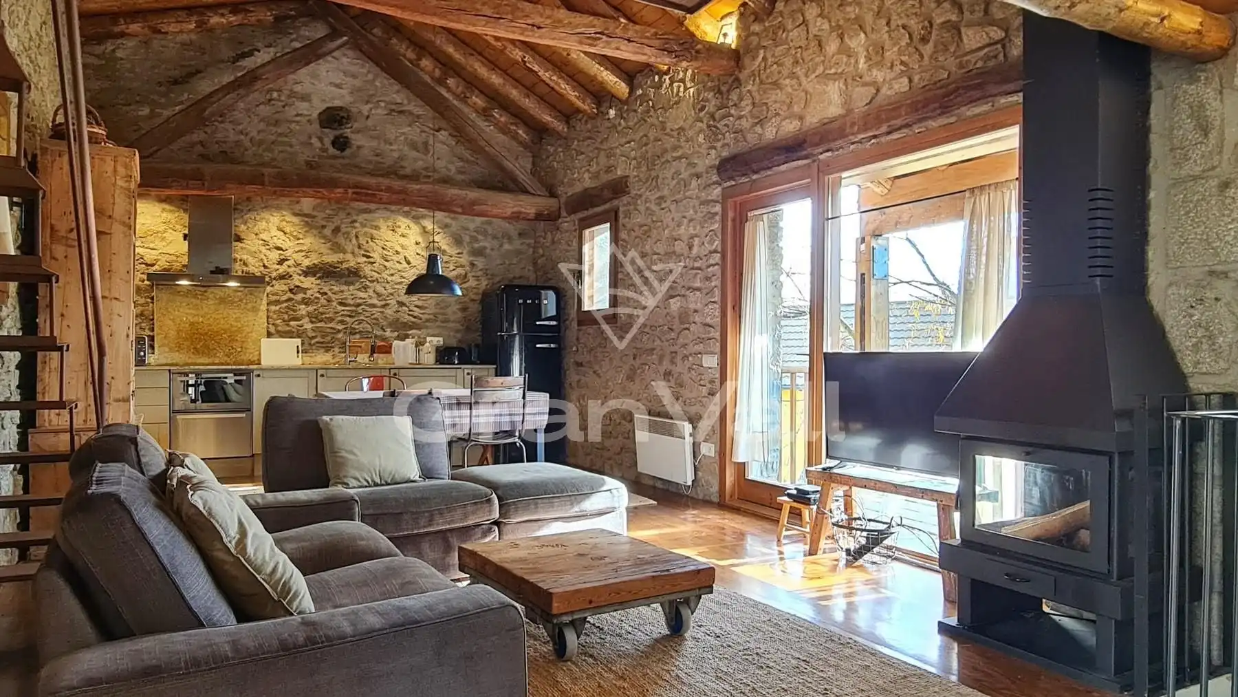 Sala de estar de Casa adosada en venta en Dorres con Calefacción, Jardín privado y Terraza