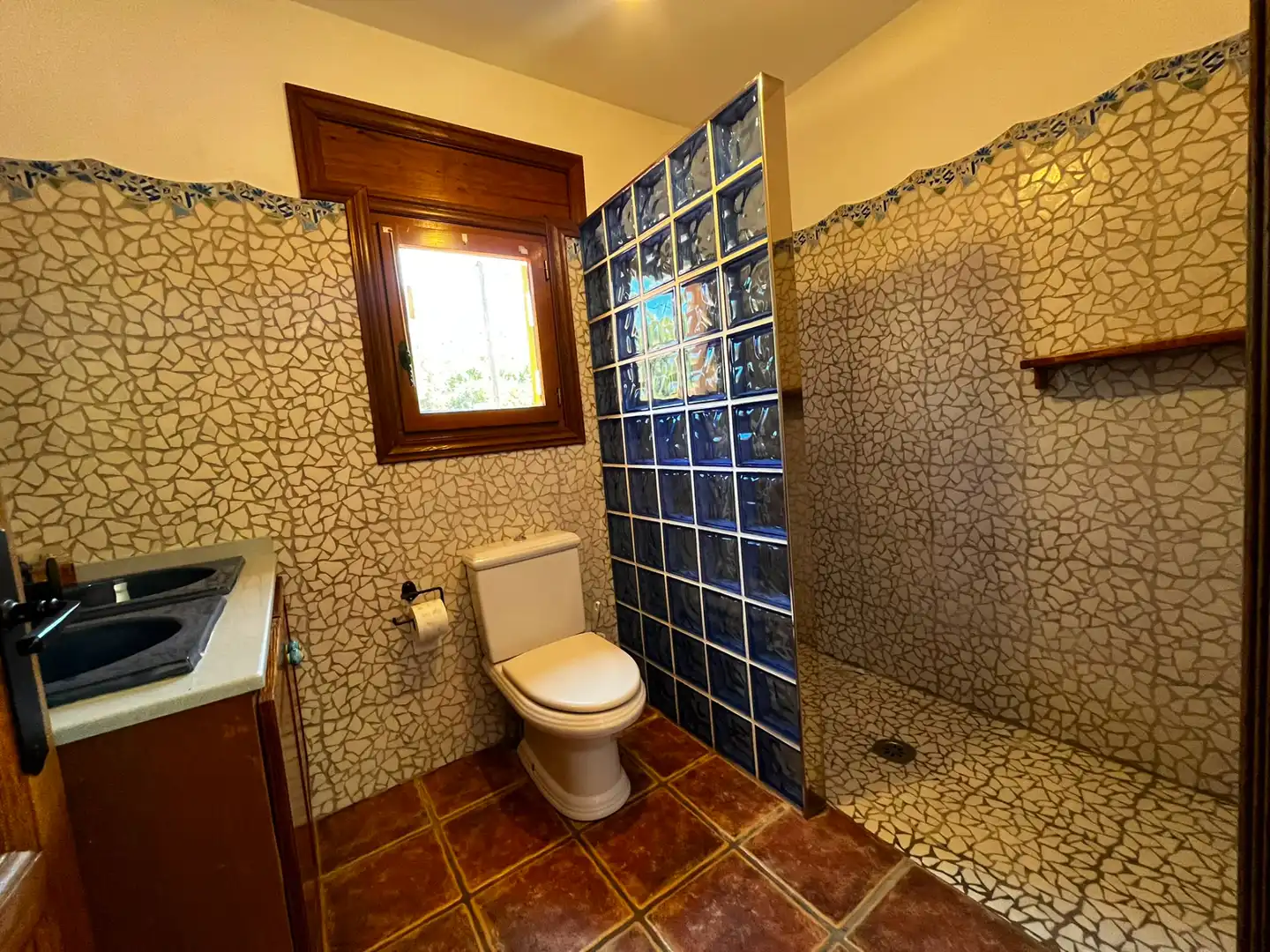 Bathroom of Houses for rent in Sant Martí de Llémena  with Air Conditioner, Heating and Private garden