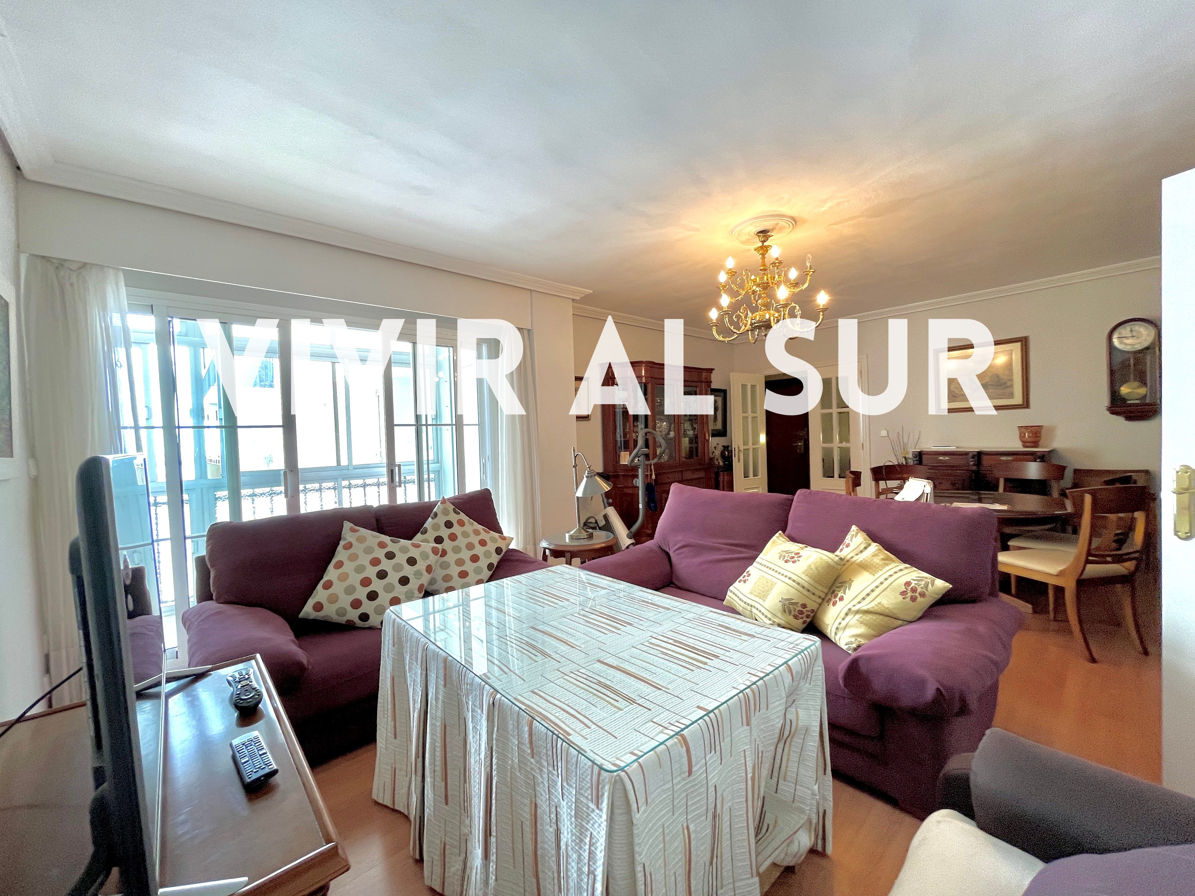 Living room of Flat for sale in Algeciras  with Air Conditioner, Furnished and Oven