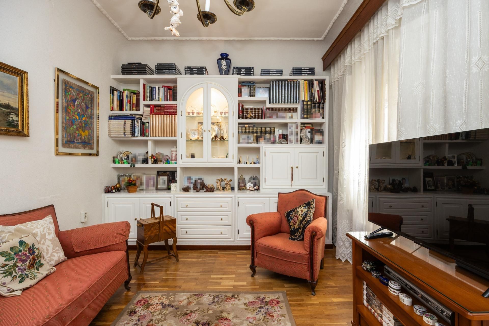 Sala de estar de Piso en venta en  Madrid Capital con Aire acondicionado, Calefacción y Parquet